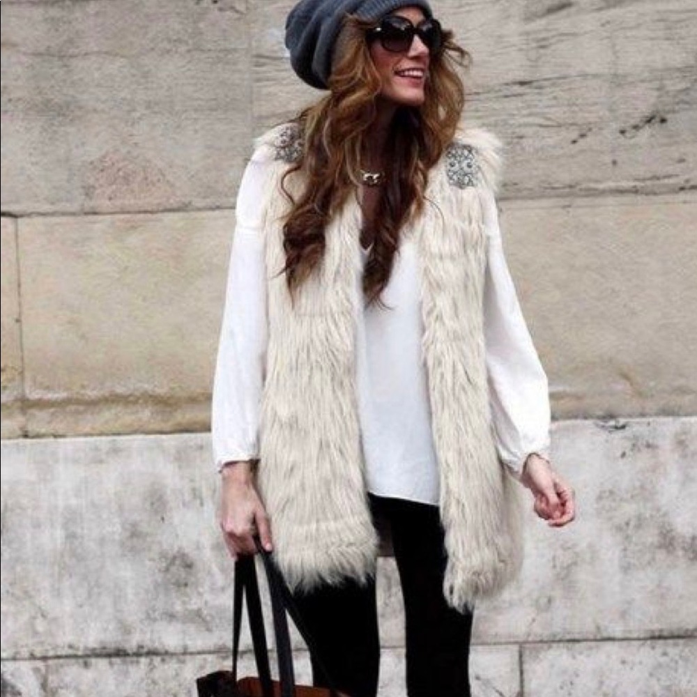 Fur vest Faux by Rachel Zoe